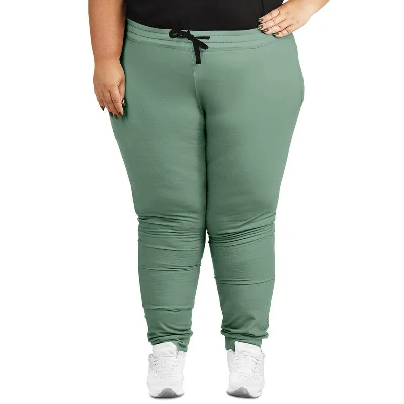 Shaded Pale Pastel Green Gray Joggers | Unisex | with PLUS sizes | C30M0Y30K30