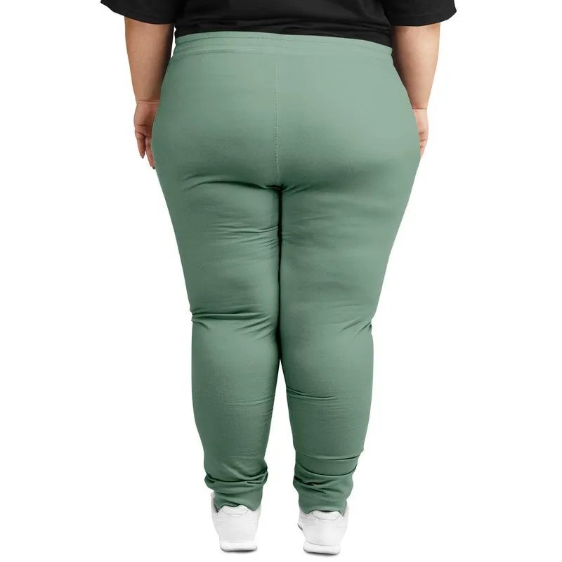 Shaded Pale Pastel Green Gray Joggers | Unisex | with PLUS sizes | C30M0Y30K30