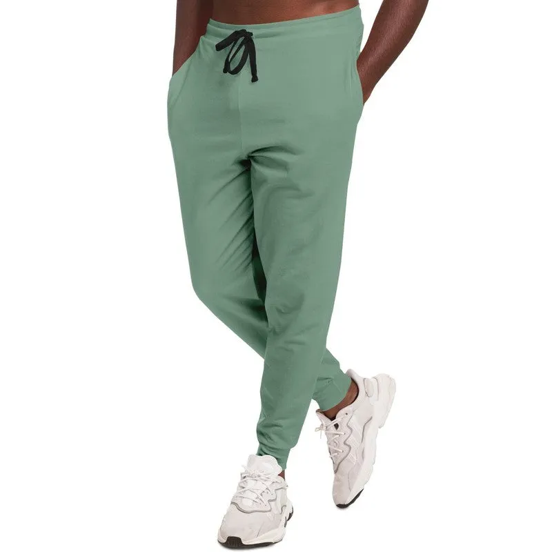 Shaded Pale Pastel Green Gray Joggers | Unisex | with PLUS sizes | C30M0Y30K30