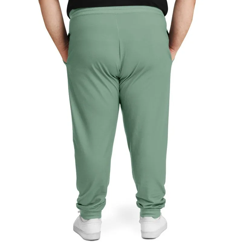Shaded Pale Pastel Green Gray Joggers | Unisex | with PLUS sizes | C30M0Y30K30