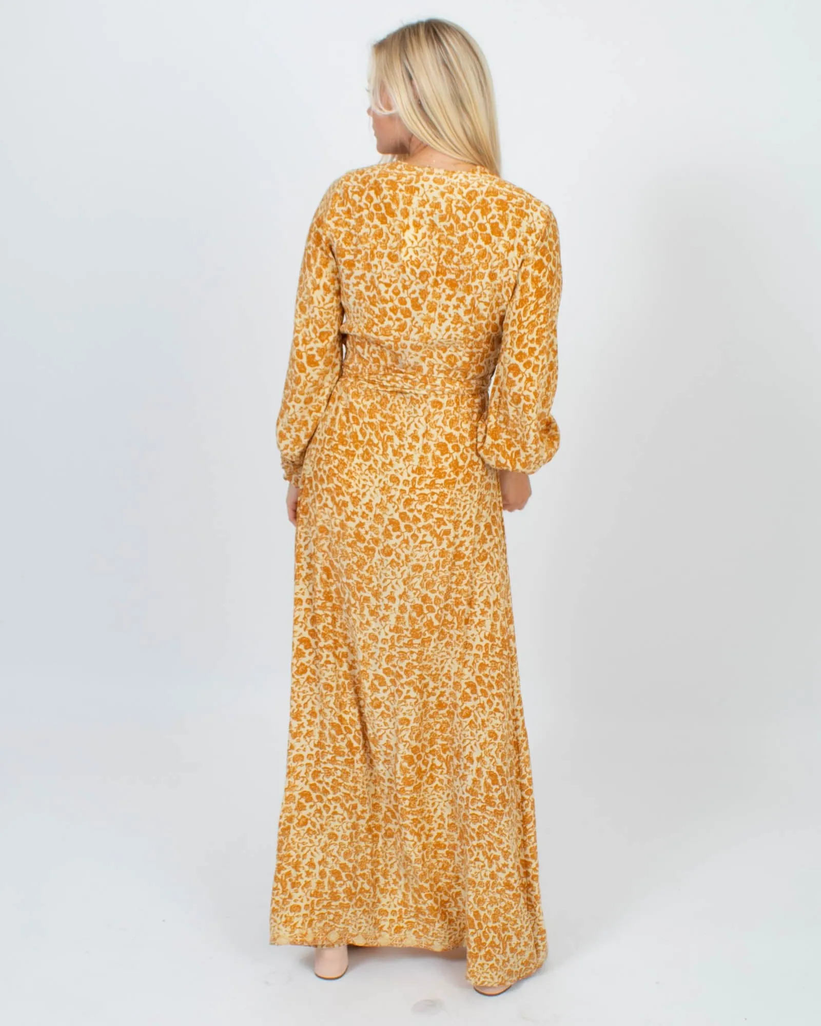 Silk Printed Wrap Dress