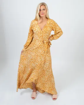 Silk Printed Wrap Dress