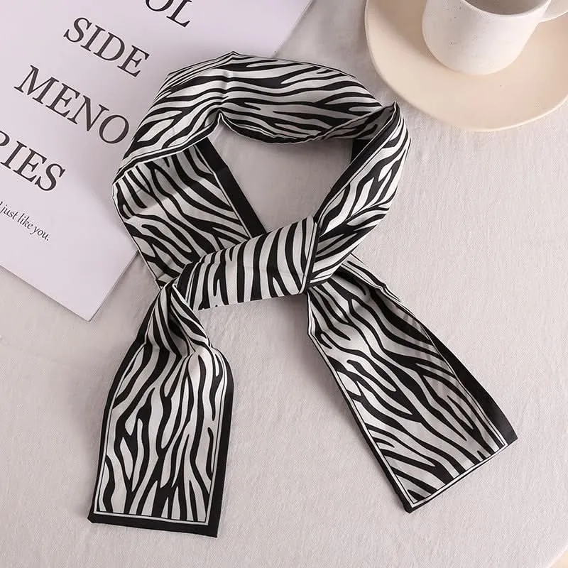 Silk Scarf Ribbon Ponytail Bow - Letter Headband Accessory (Set of 2pcs.)