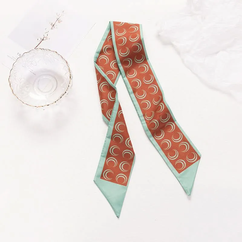 Silk Scarf Ribbon Ponytail Bow - Letter Headband Accessory (Set of 2pcs.)