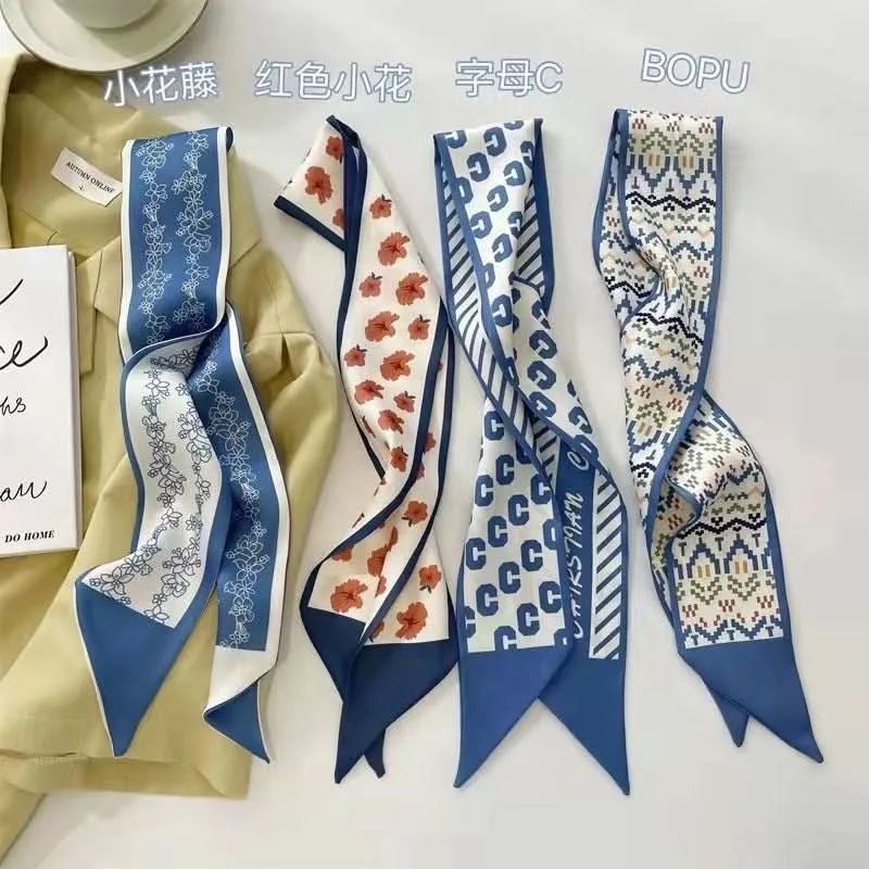 Silk Scarf Ribbon Ponytail Bow - Letter Headband Accessory (Set of 2pcs.)