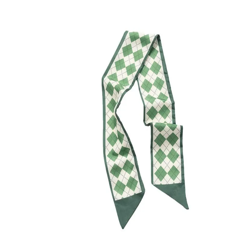 Silk Scarf Ribbon Ponytail Bow - Letter Headband Accessory (Set of 2pcs.)