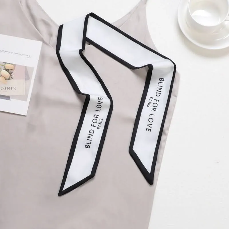 Silk Scarf Ribbon Ponytail Bow - Letter Headband Accessory (Set of 2pcs.)