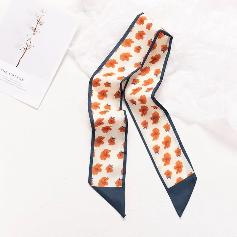Silk Scarf Ribbon Ponytail Bow - Letter Headband Accessory (Set of 2pcs.)