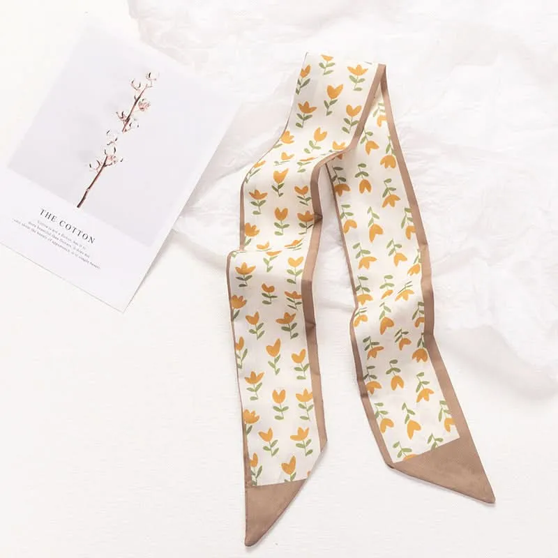 Silk Scarf Ribbon Ponytail Bow - Letter Headband Accessory (Set of 2pcs.)