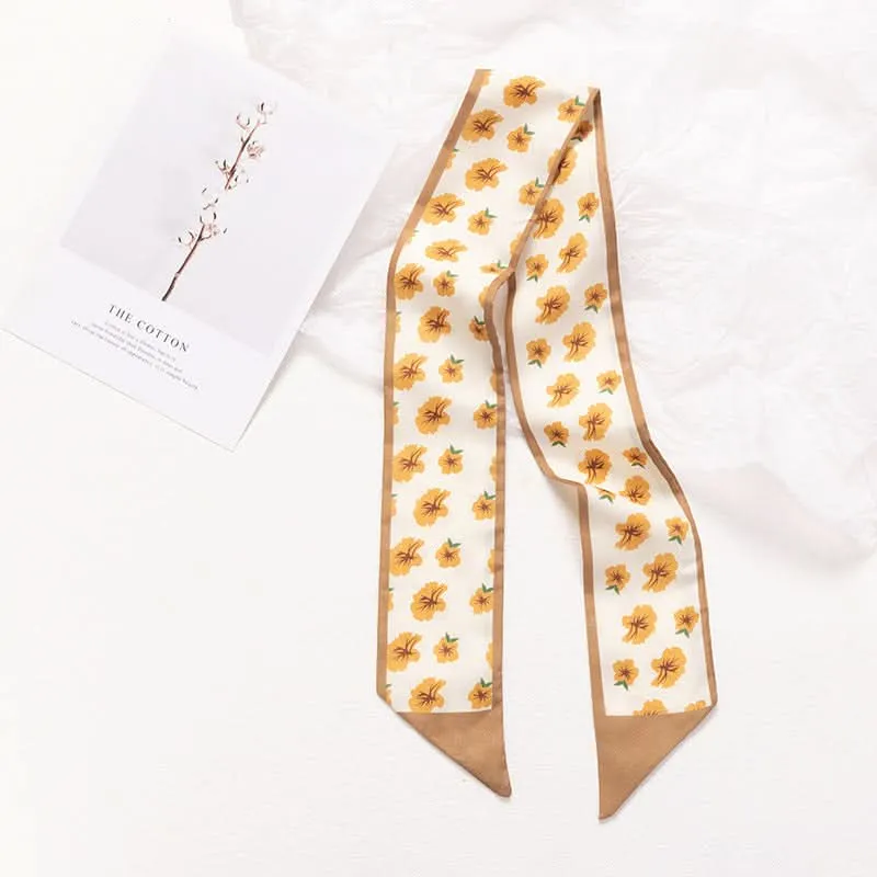 Silk Scarf Ribbon Ponytail Bow - Letter Headband Accessory (Set of 2pcs.)
