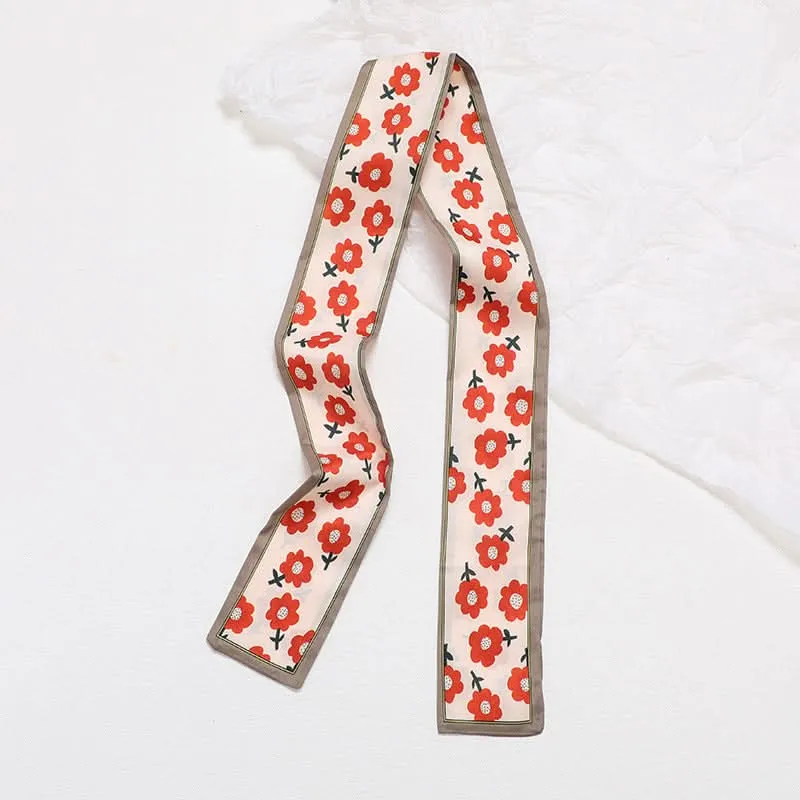 Silk Scarf Ribbon Ponytail Bow - Letter Headband Accessory (Set of 2pcs.)