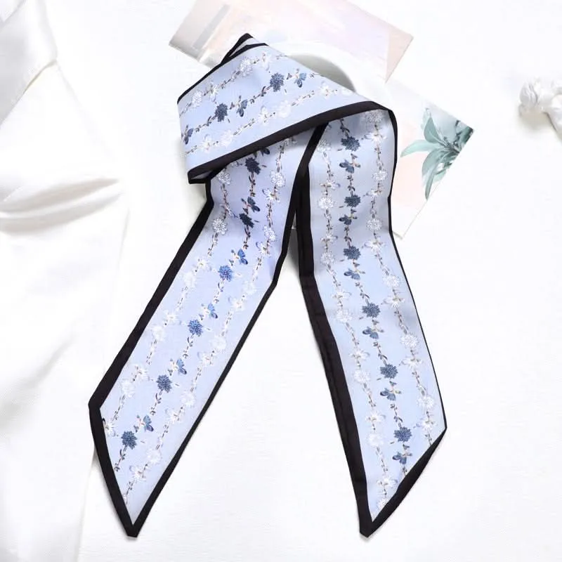 Silk Scarf Ribbon Ponytail Bow - Letter Headband Accessory (Set of 2pcs.)
