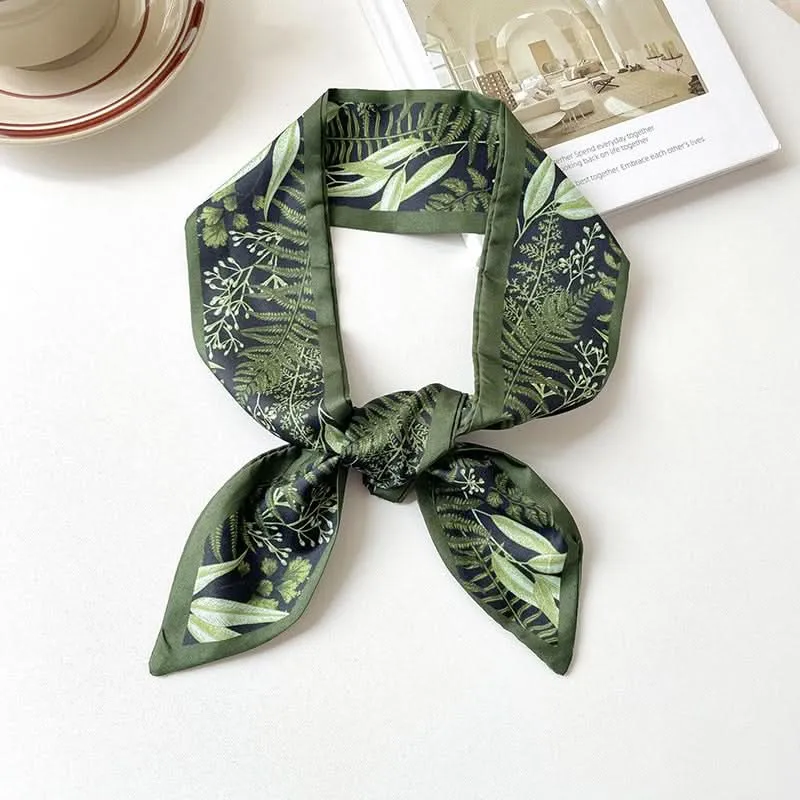 Silk Scarf Ribbon Ponytail Bow - Letter Headband Accessory (Set of 2pcs.)