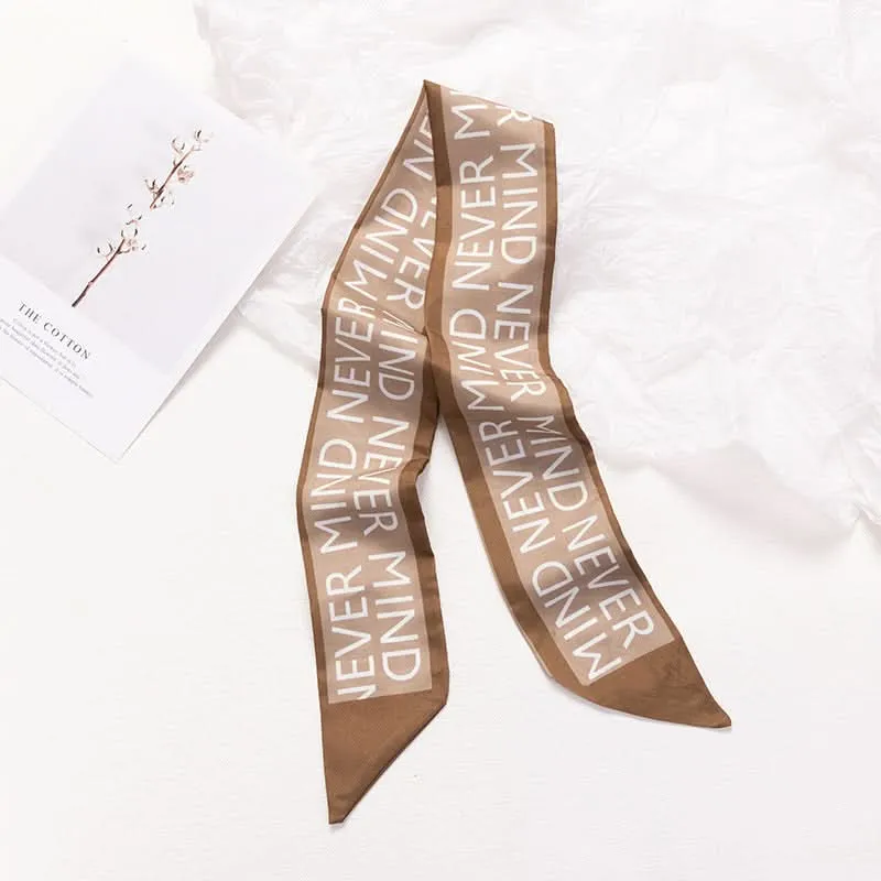 Silk Scarf Ribbon Ponytail Bow - Letter Headband Accessory (Set of 2pcs.)
