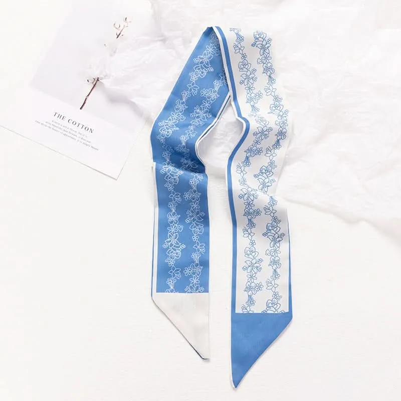 Silk Scarf Ribbon Ponytail Bow - Letter Headband Accessory (Set of 2pcs.)