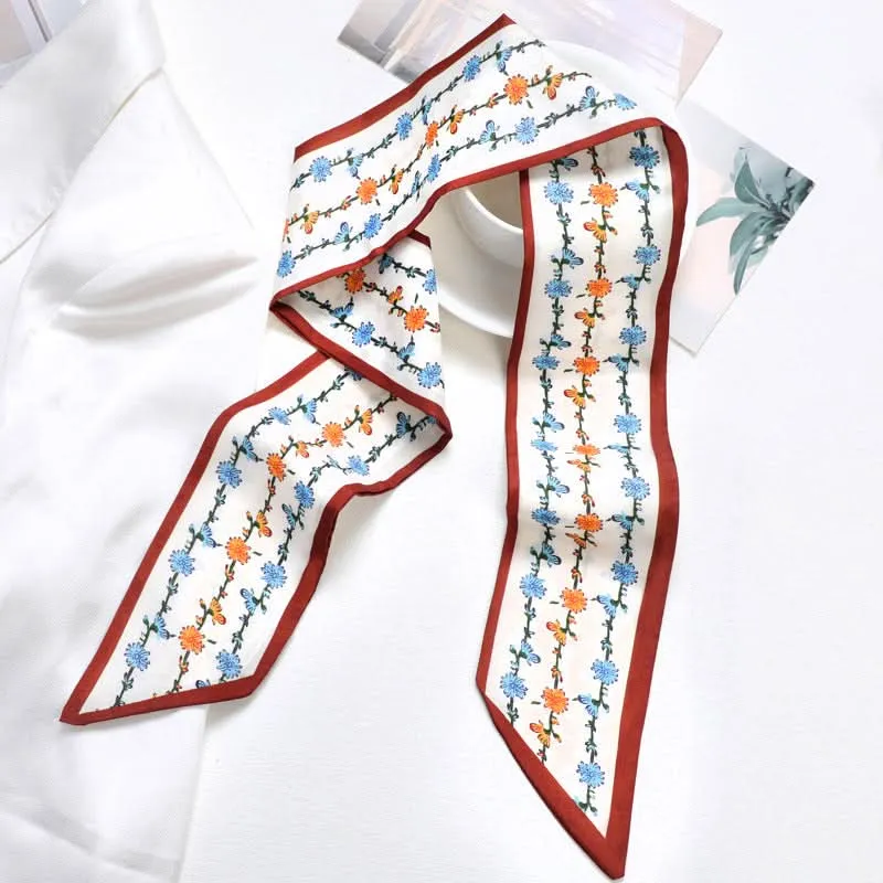 Silk Scarf Ribbon Ponytail Bow - Letter Headband Accessory (Set of 2pcs.)