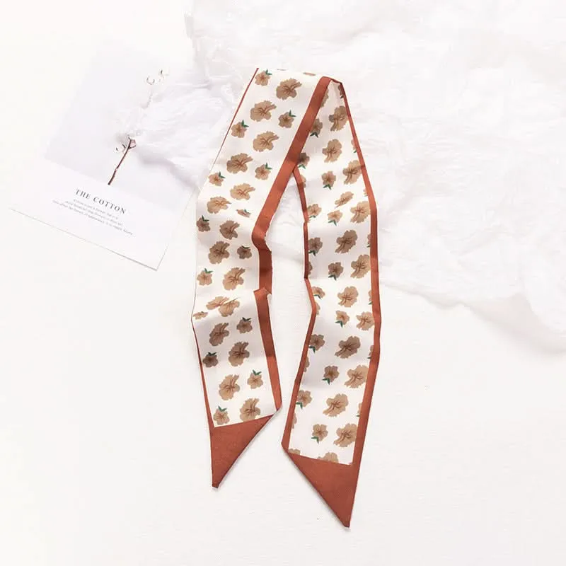 Silk Scarf Ribbon Ponytail Bow - Letter Headband Accessory (Set of 2pcs.)