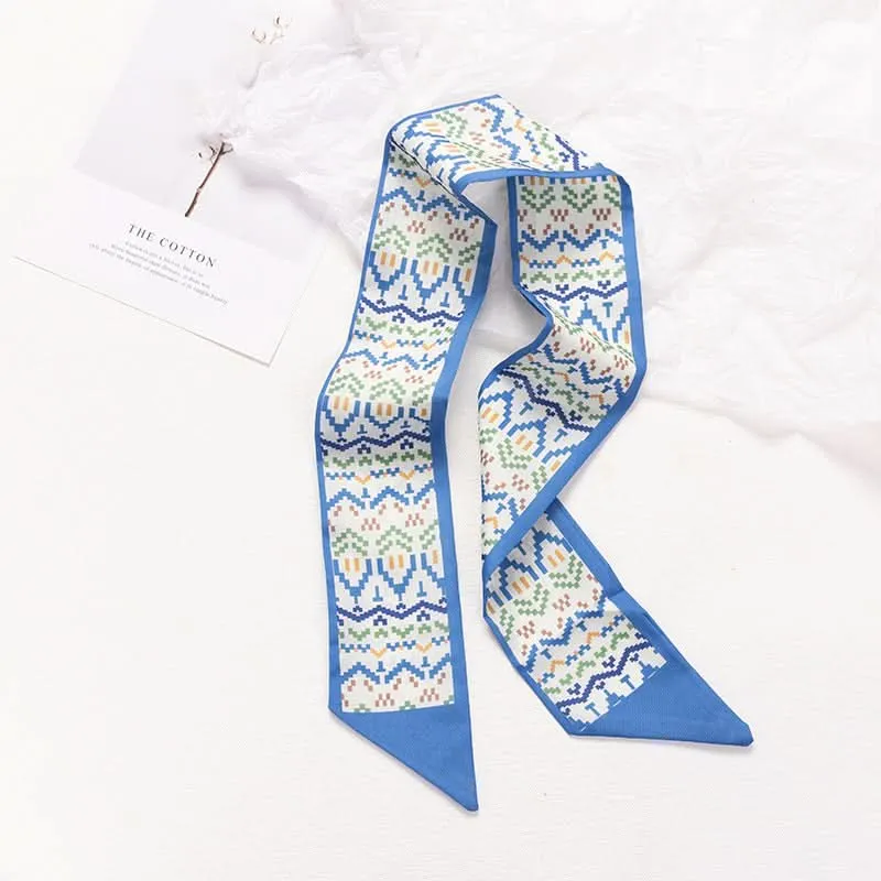 Silk Scarf Ribbon Ponytail Bow - Letter Headband Accessory (Set of 2pcs.)