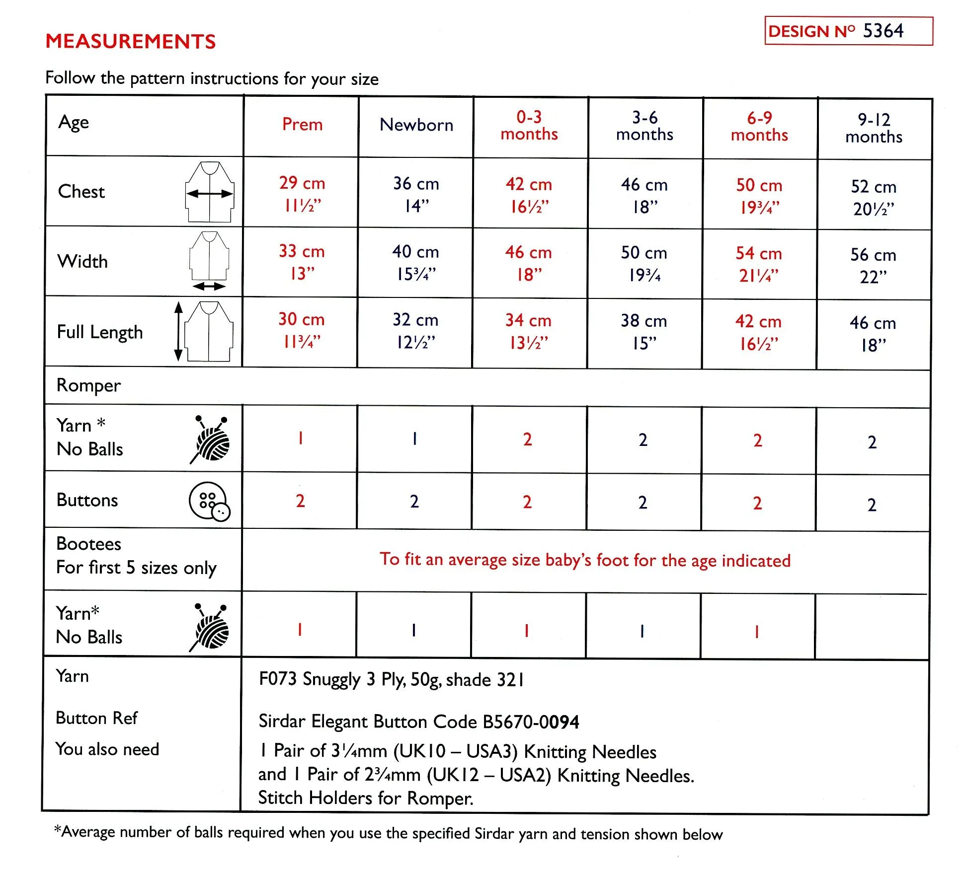 Sirdar Snuggly 3 Ply Leaflet 5364