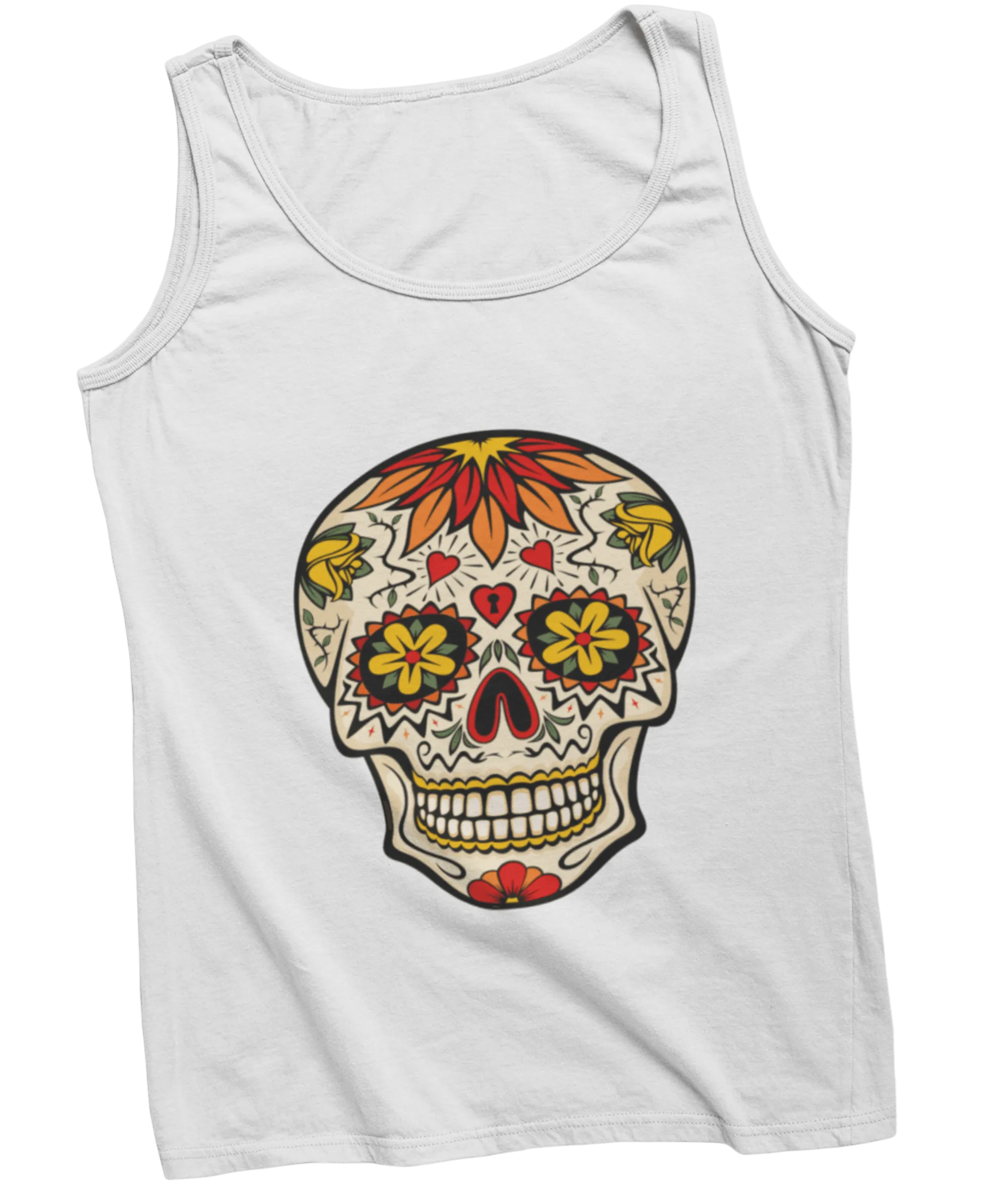 Skull Tattoo Design Adult Womens Vest Top