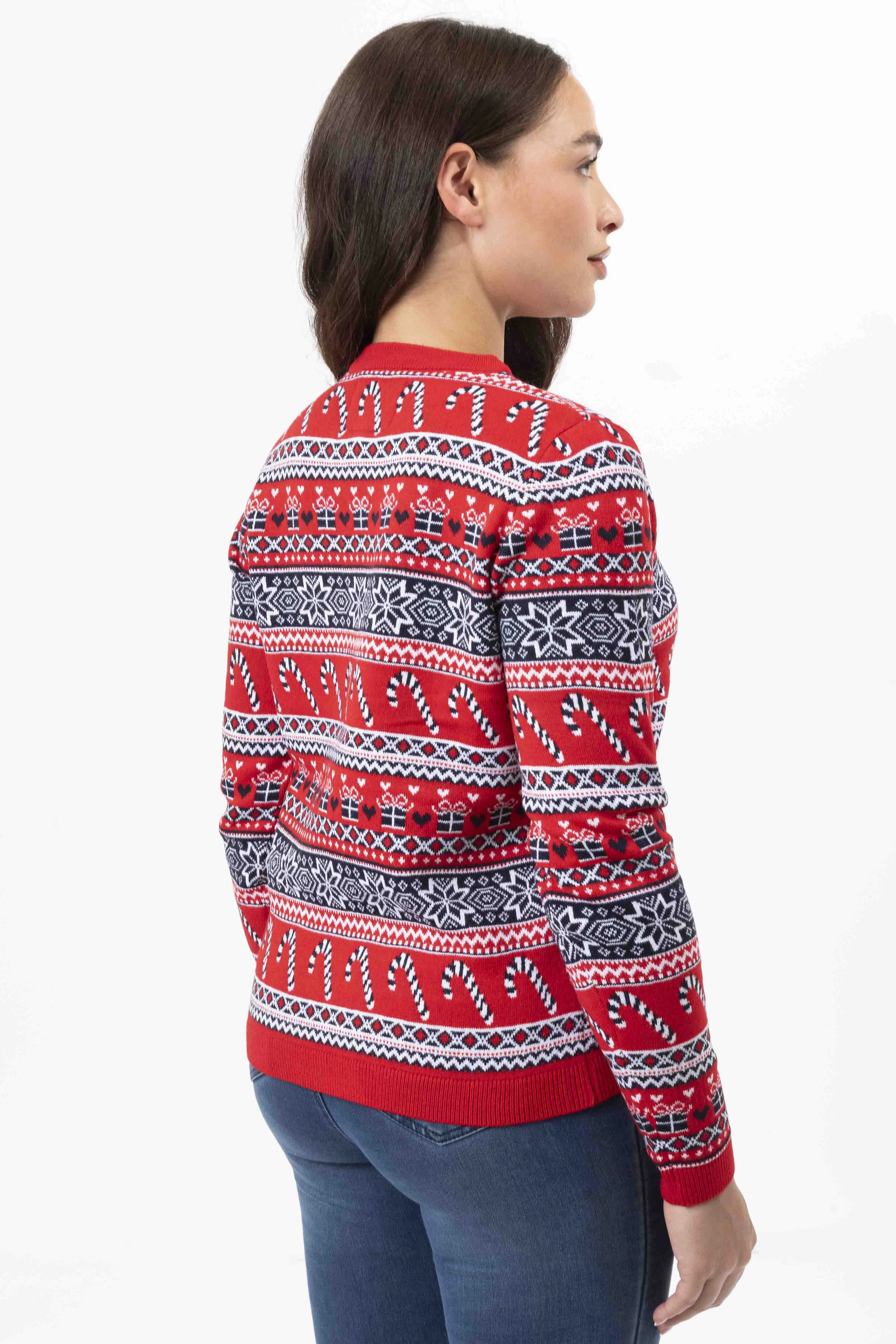 Snowflake Print Knitted Christmas Jumper