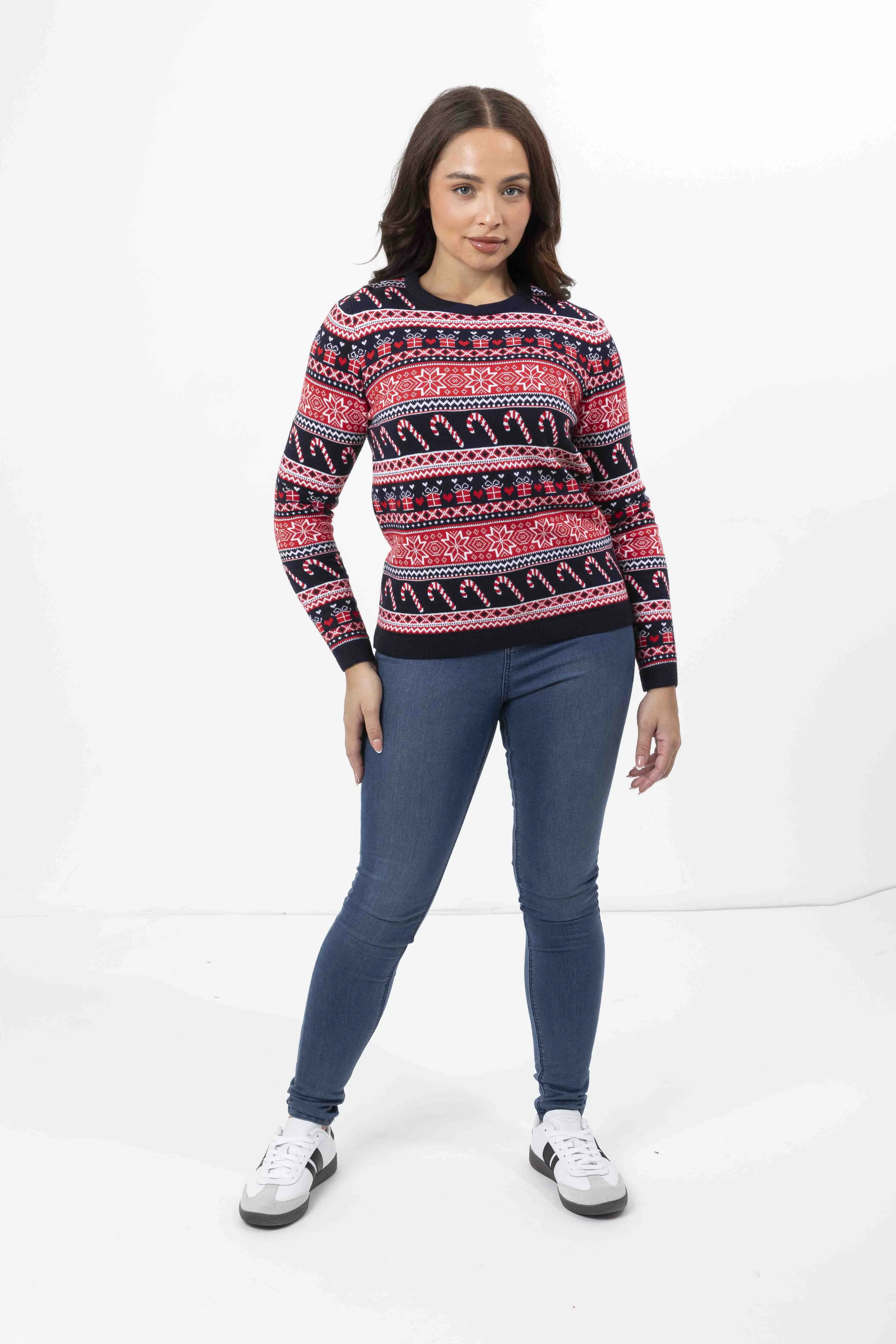 Snowflake Print Knitted Christmas Jumper