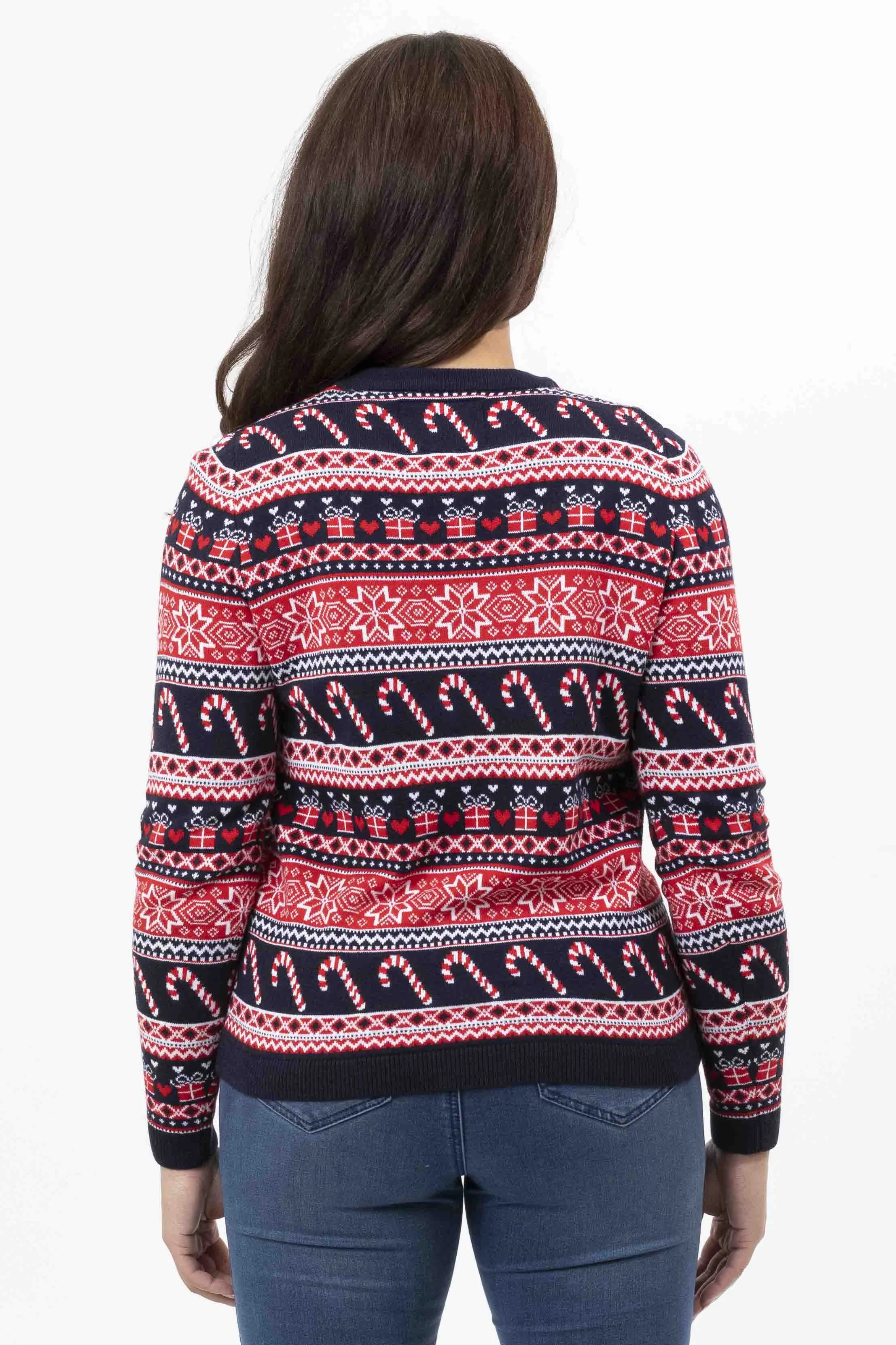 Snowflake Print Knitted Christmas Jumper