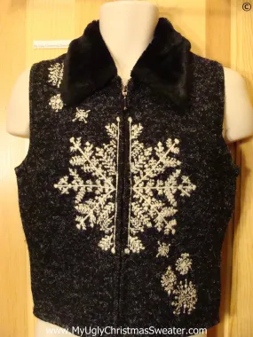 Snowflake Tacky Christmas Vest Child or XS