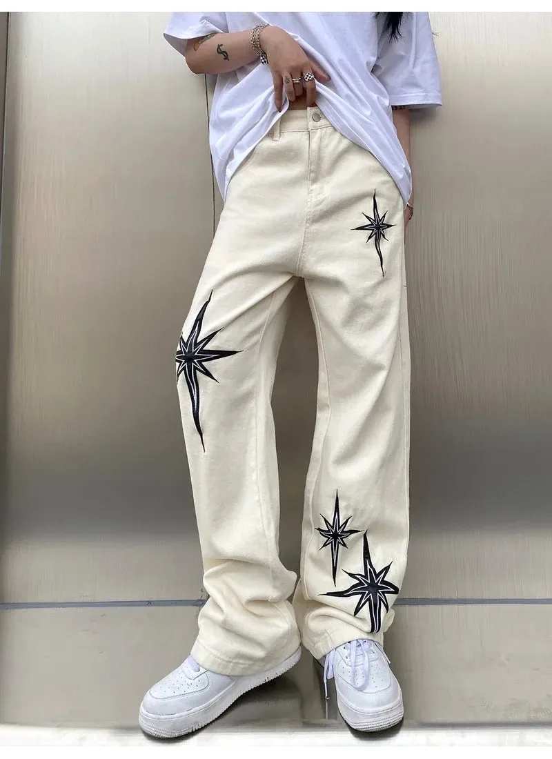'Starlight' Embroidered Denim Jeans