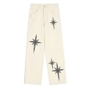 'Starlight' Embroidered Denim Jeans