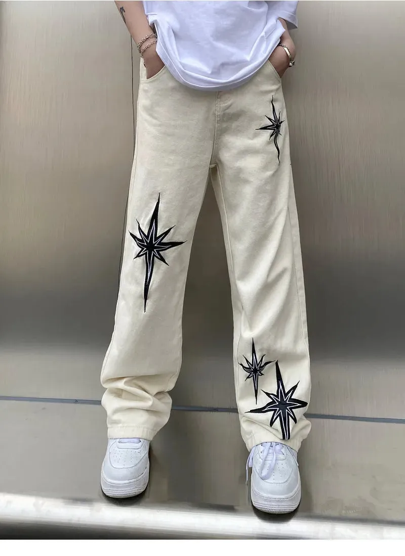 'Starlight' Embroidered Denim Jeans