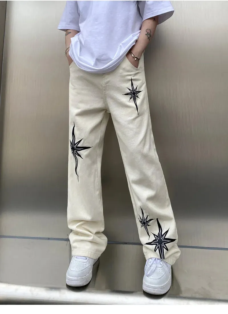 'Starlight' Embroidered Denim Jeans