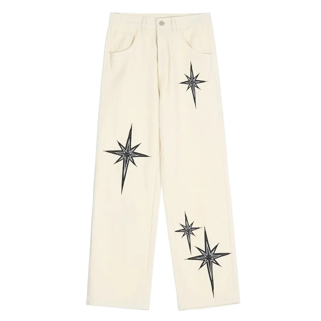 'Starlight' Embroidered Denim Jeans