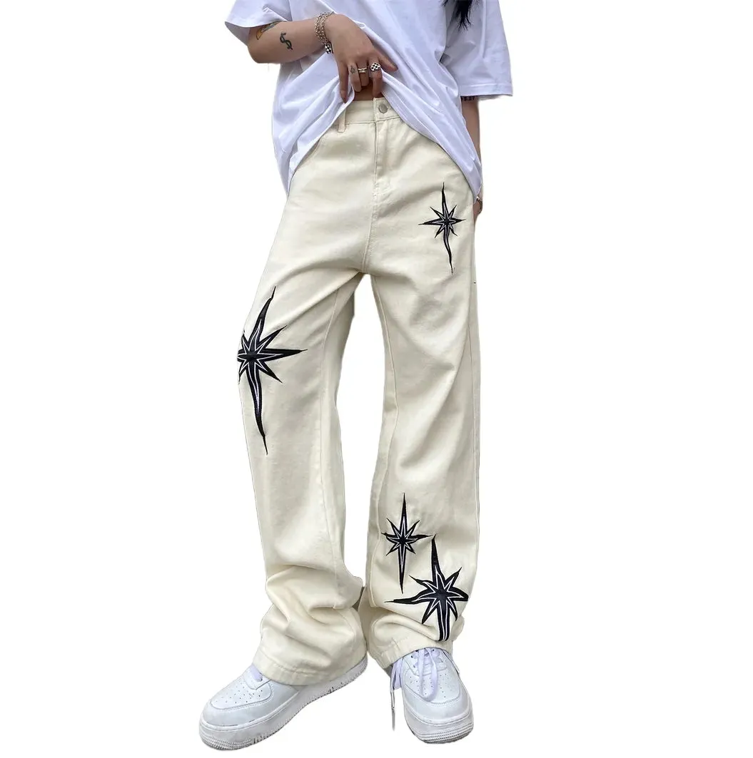 'Starlight' Embroidered Denim Jeans