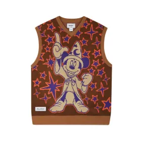 Starry Skies Knitted Vest - Brown