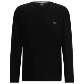 Stretch Cotton Long-Sleeve T-Shirt, Black