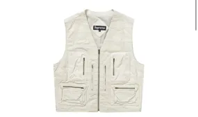 Supreme Patchwork Leather Cargo Vest White