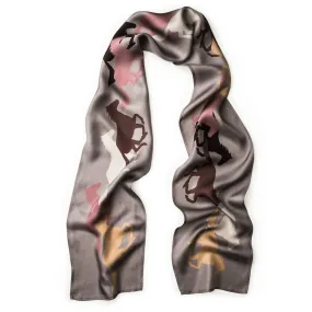 The Gallop Skinny Scarf - Sahara Grey