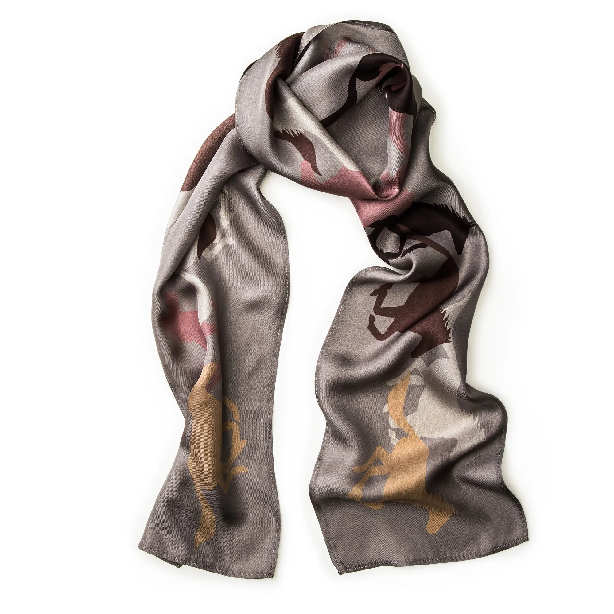 The Gallop Skinny Scarf - Sahara Grey
