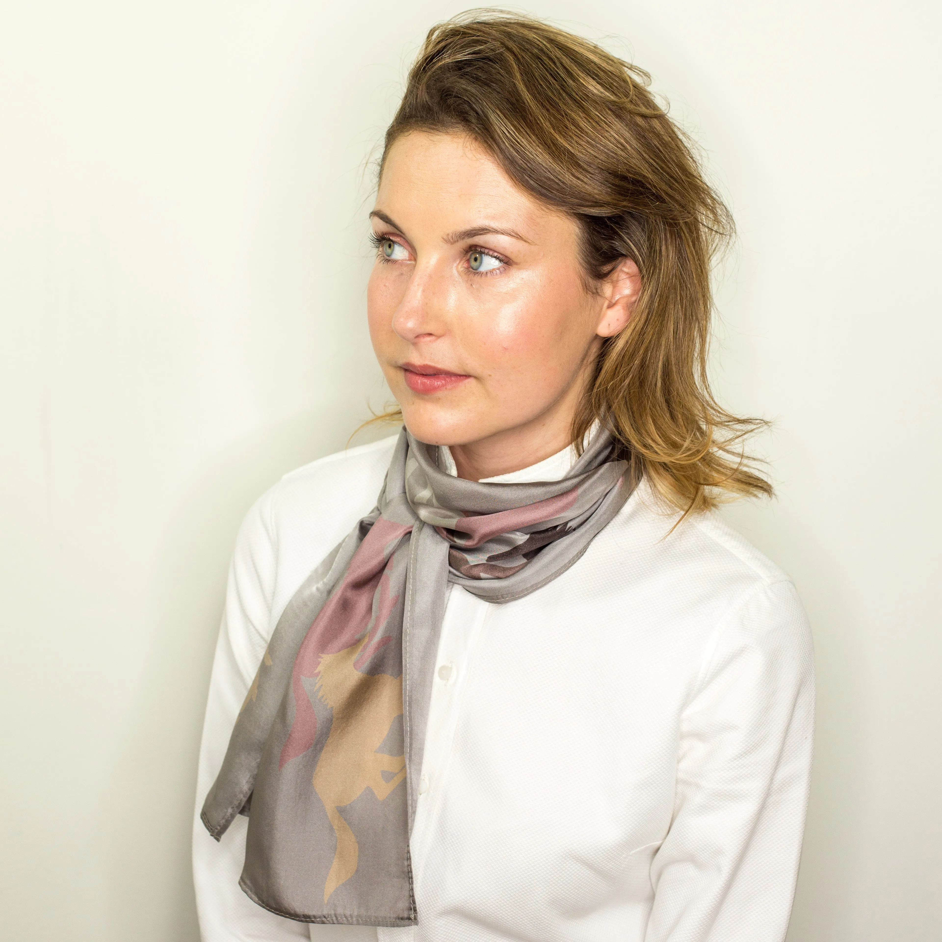 The Gallop Skinny Scarf - Sahara Grey