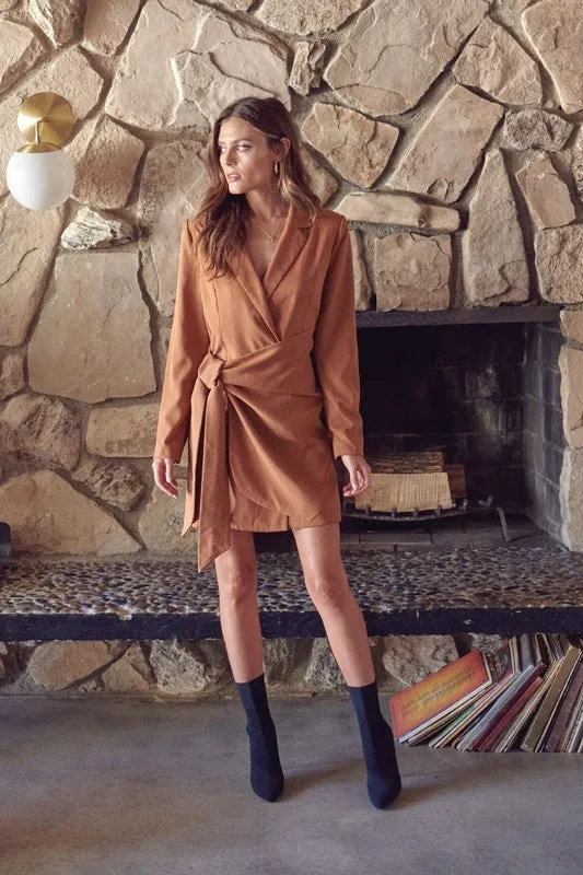 The Kelly Blazer Dress - Camel [S-L]