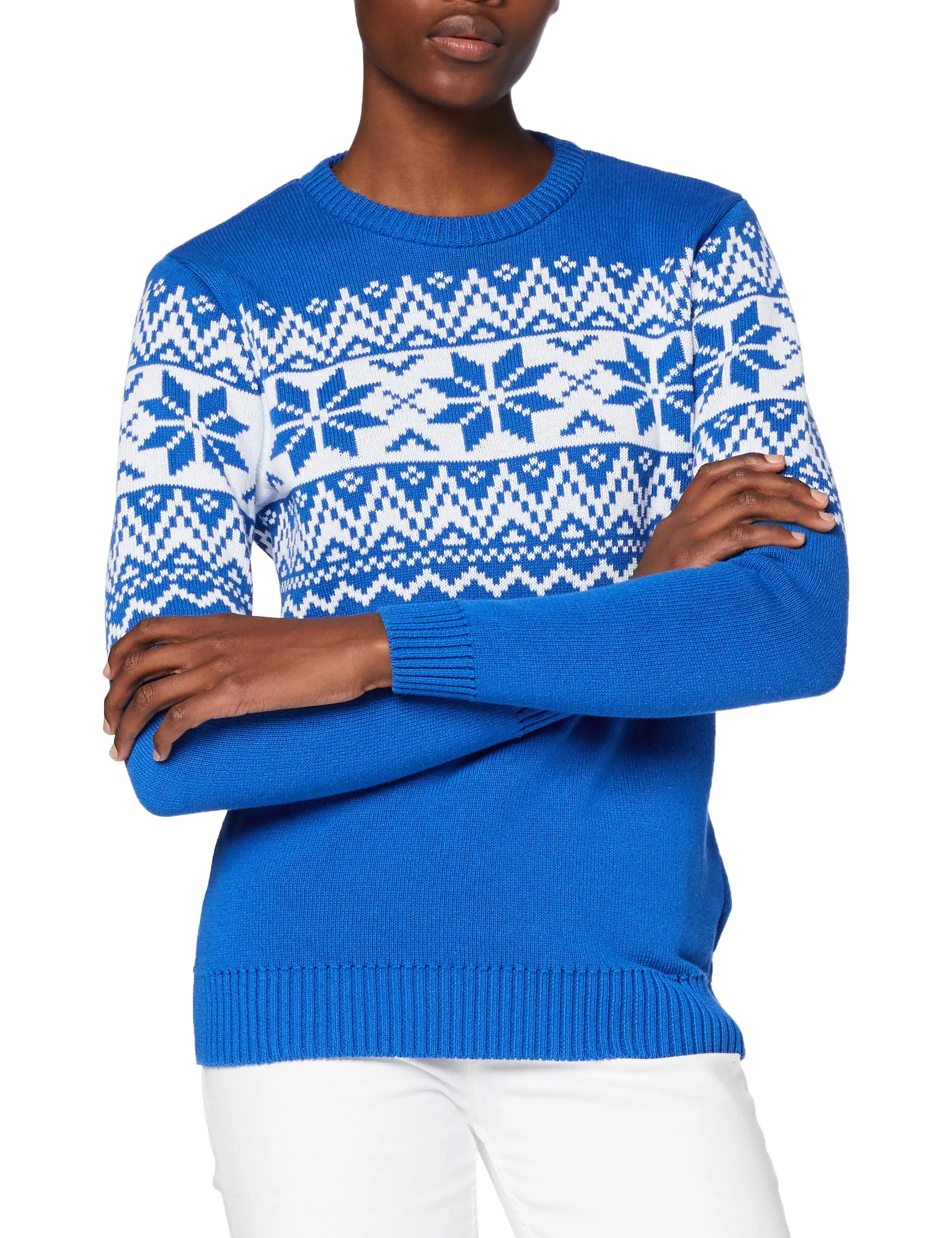 The Nordic Fairisle Blue Womens Eco Christmas Jumper