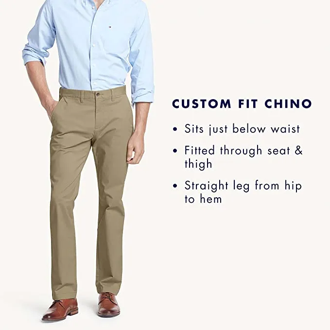 Tommy Hilfiger Men's Comfort Stretch Cotton Chino Pants   Color Bright White W30xL32
