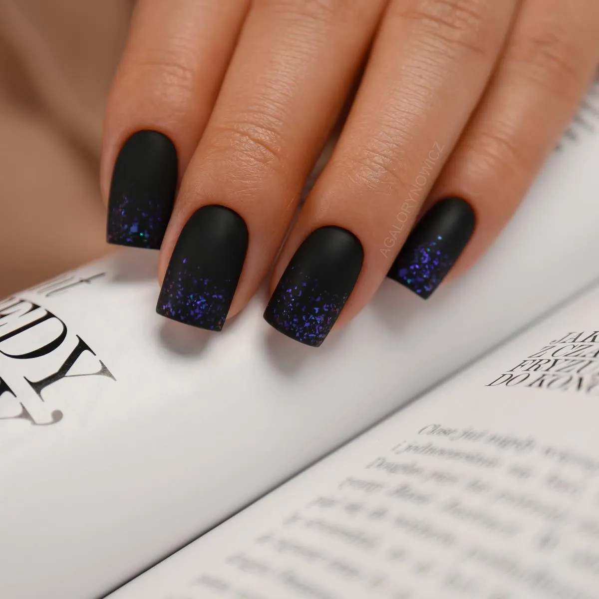 Top No Wipe Blinking T15 - Blue & Violet Flakes - 7 ml