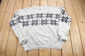 Vintage 1990s Northwest Territory Snowflake Knit Sweater