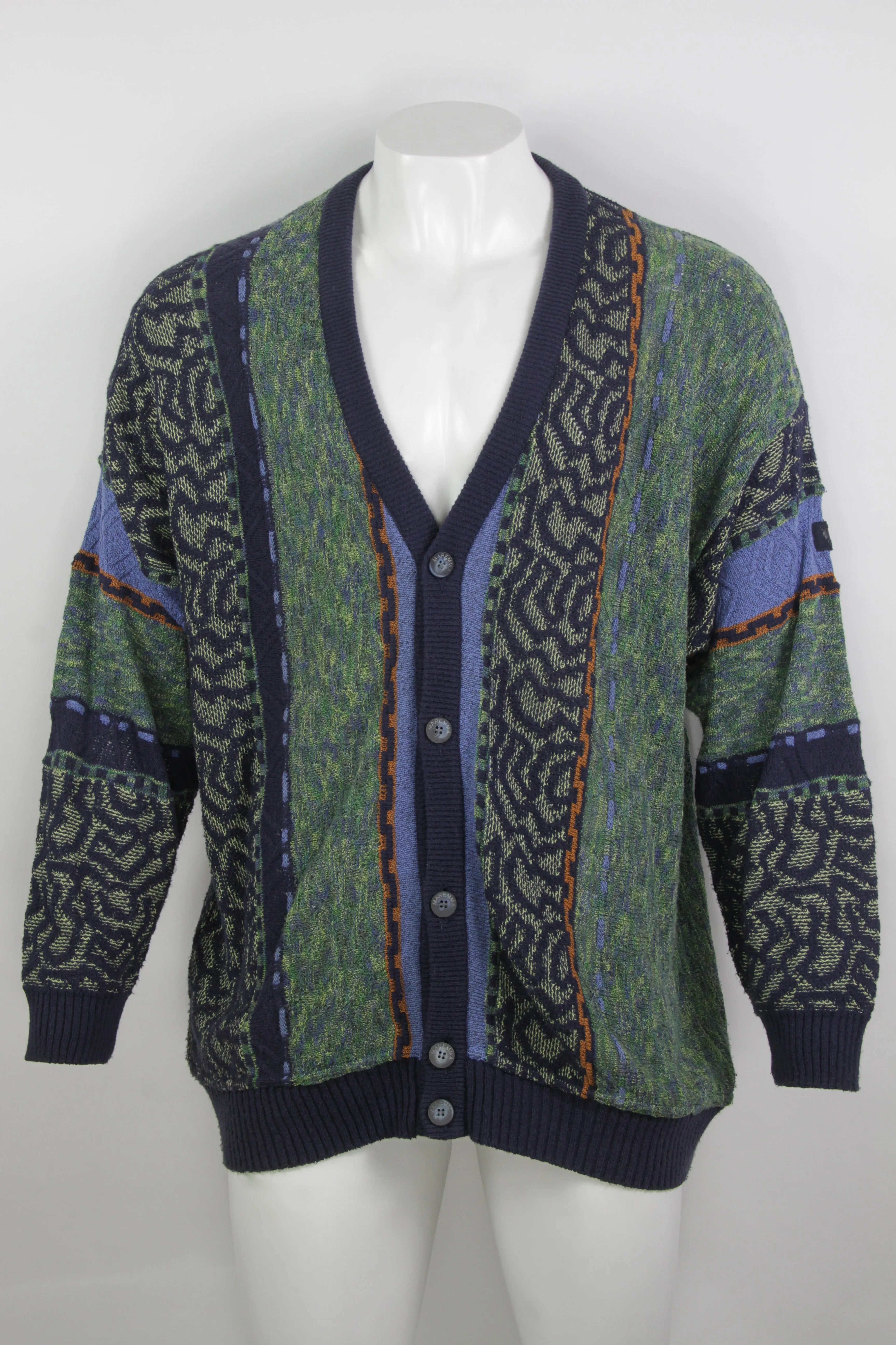 Vintage 80/90s Patterned Cardigan - XL