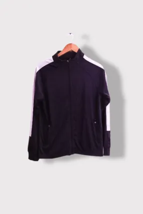 Vintage Black full zip small polyester track suit
