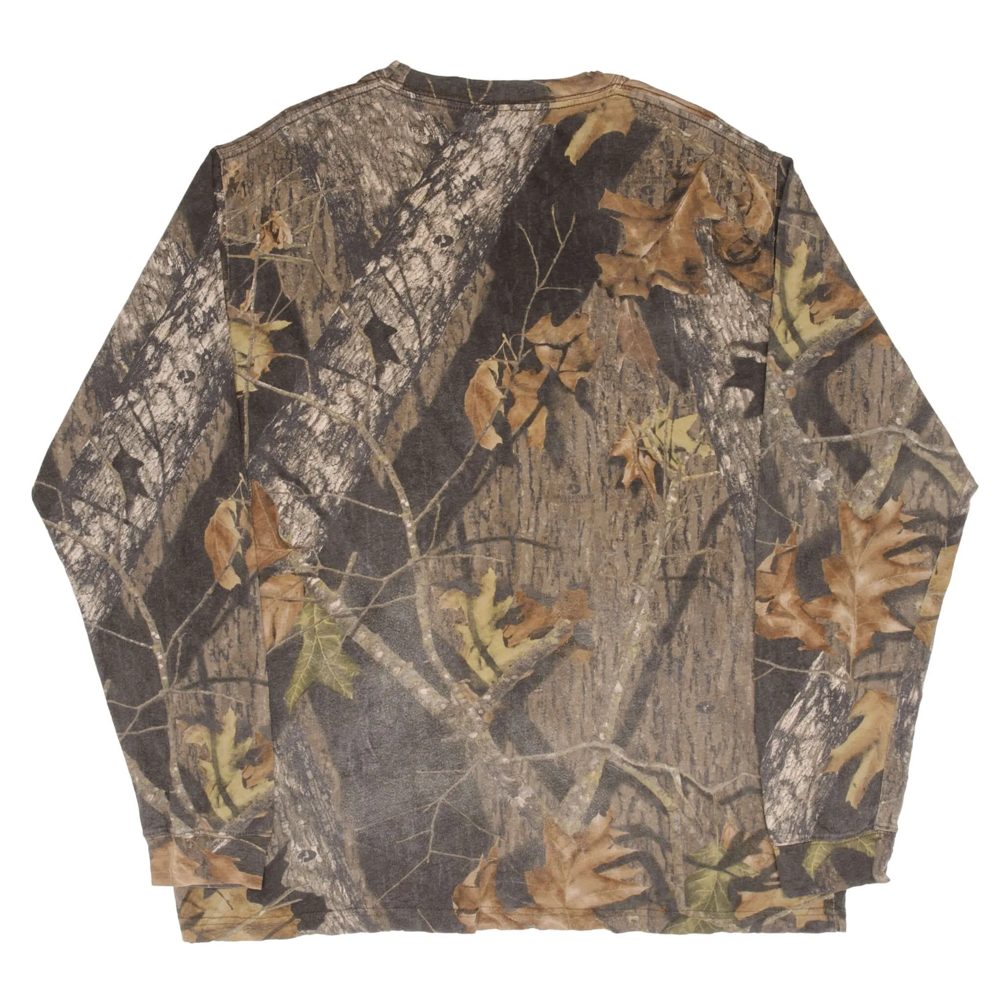 VINTAGE HUNTING MOSSY OAK BREAK UP CAMO LONG SLEEVE POCKET TEE SHIRT SIZE XL