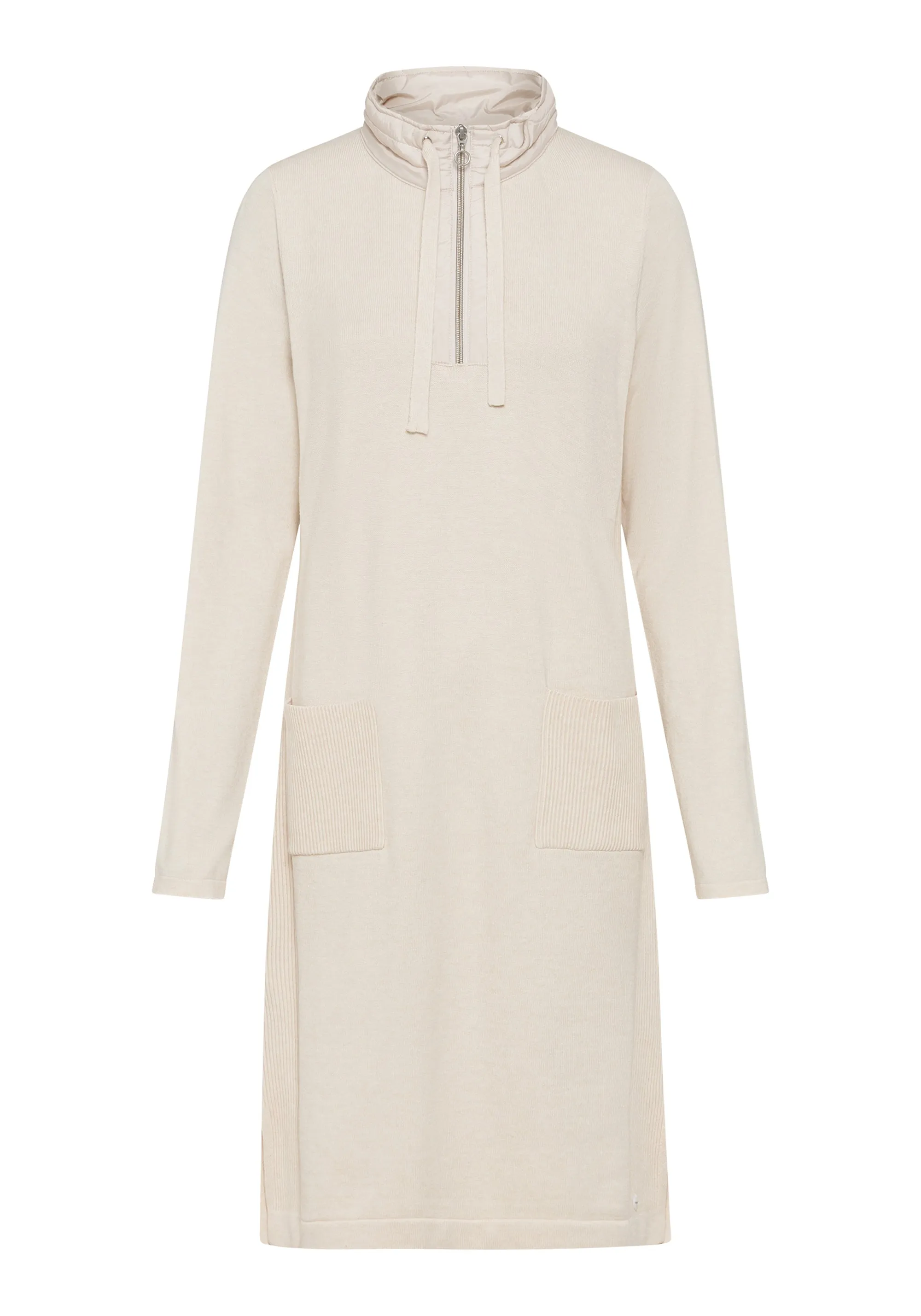 Viscose Blend 1/4 Zip Sweater Dress