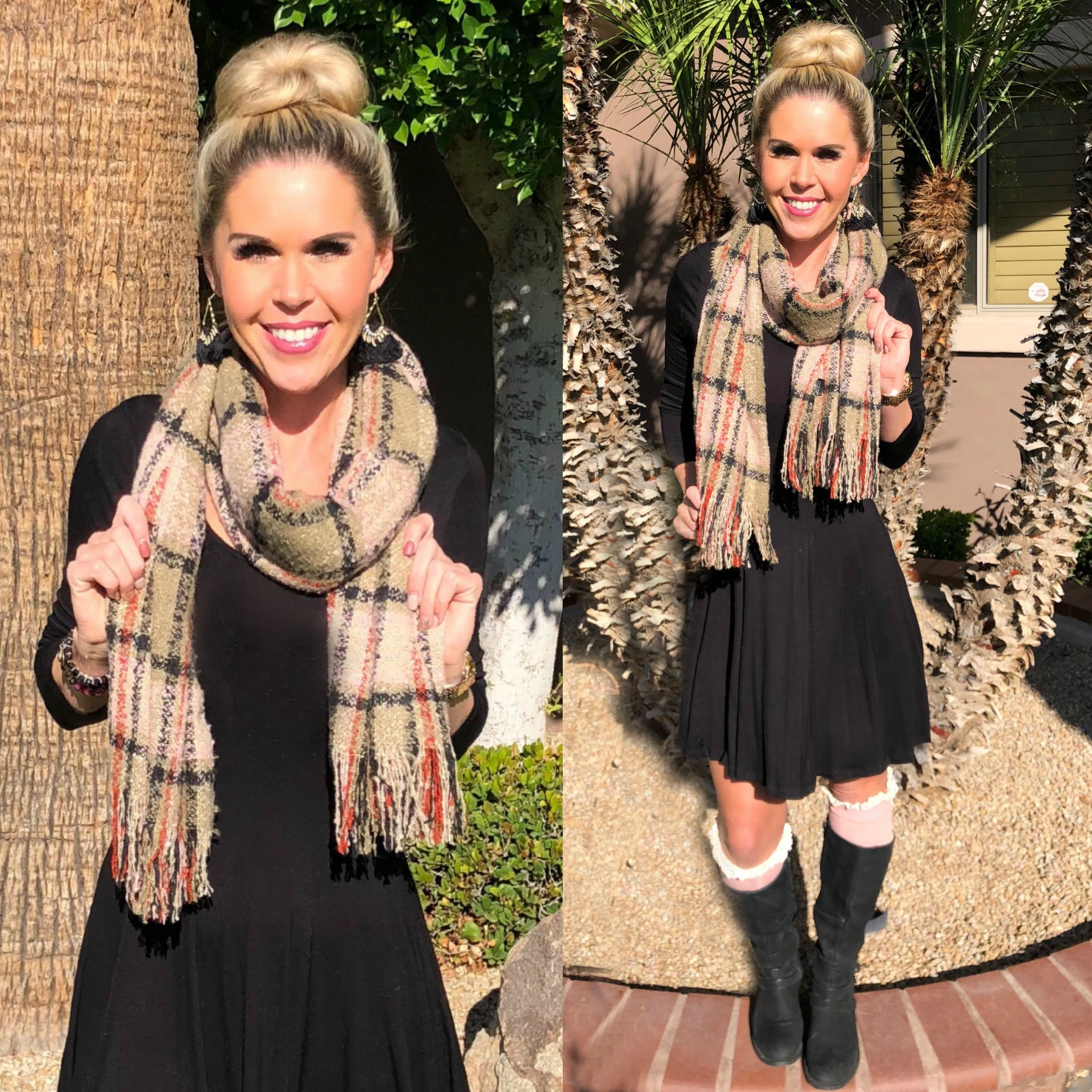Warmer Style Pink Multi Scarf